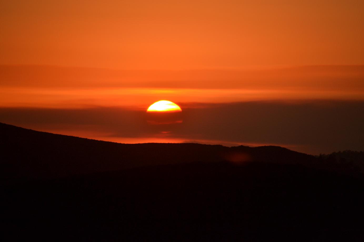 Sunset on the Rim Fire - photo by Gina Clugston