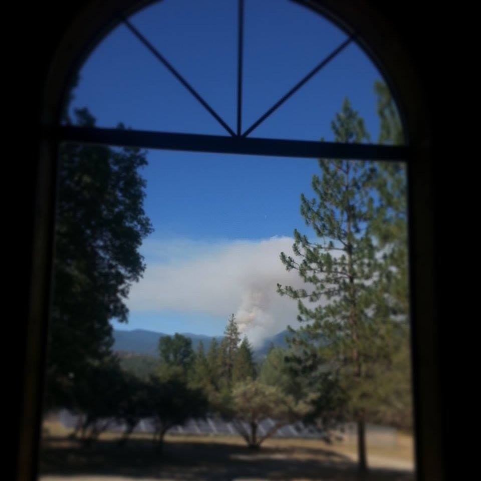 Courtney - Sky Fire from window inside Sierra Vista Church - 2015 Courtney Artist