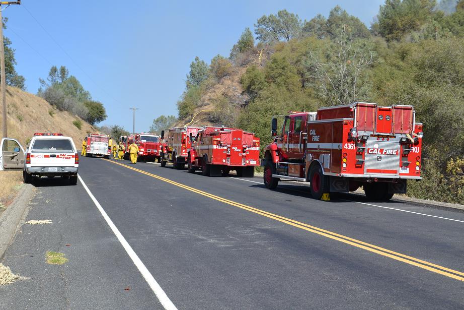 Walker fire engines on road 9-18-12