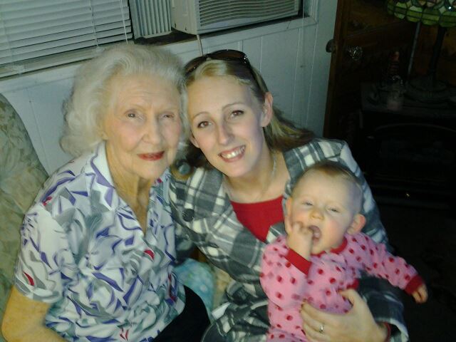 Mandy and her Grandma with Abigail - Photo Courtesy Mandy Payne