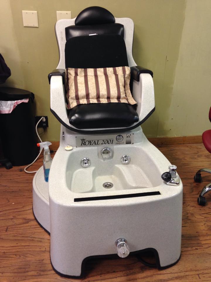 New pedicure chair at Dorothy's Hair to Please! Call Trudy 877-2767 for an appointment or gift certificates are available too! $30