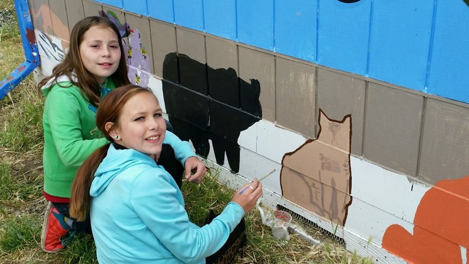 Spring Kids Painting Mural - courtesy of BGC Peggy Decker