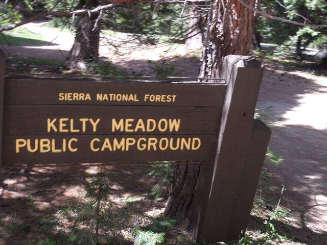 Sierra Freepackers 2014 - Kelty Meadows Campground sign - photo courtesy Sierra Freepackers