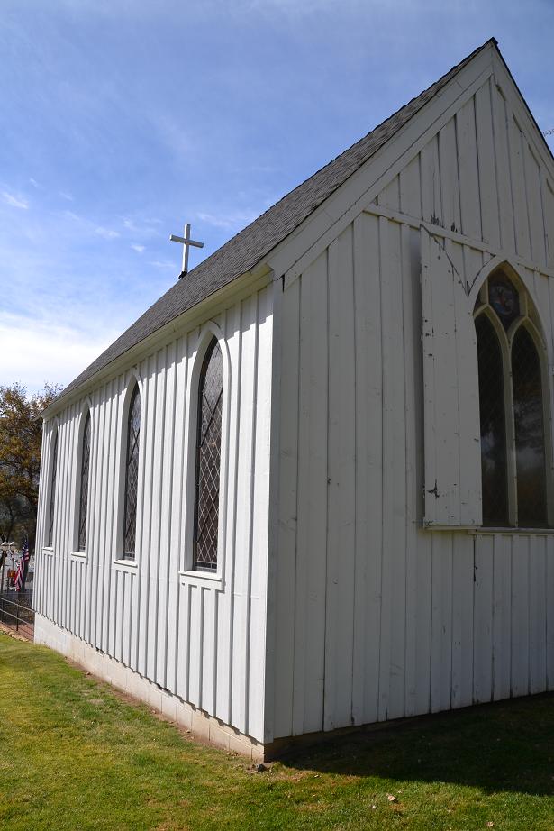 East wall of the Little Church has been repaired 11-11-13