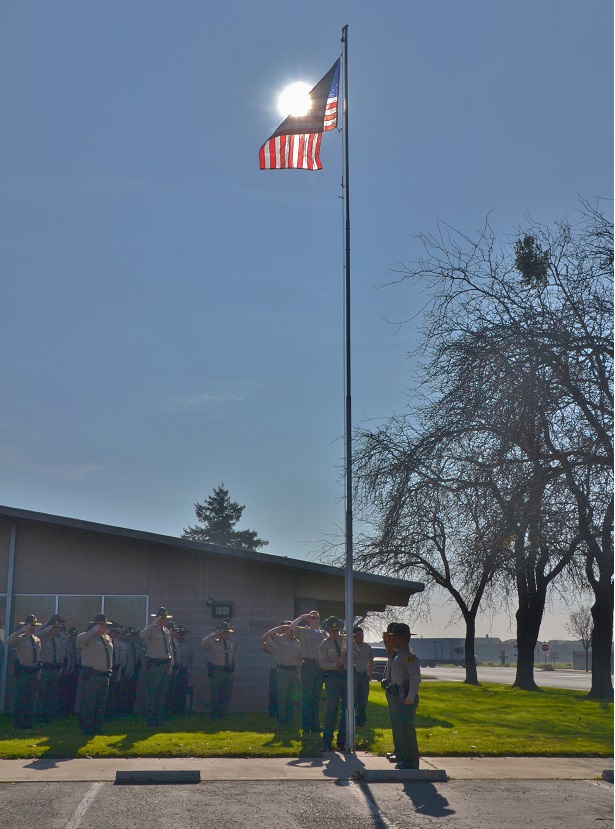 Raising the new flag - photo by Gina Clugston