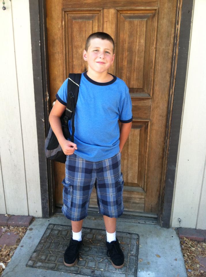 Back to School Jamie Trippett sent in this pic of her son Thomas age 12 Grade 7 - Coarsegold - 2013
