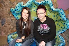 Janae Nelson and Samantha Nolasco at Monterey Bay Aquarium