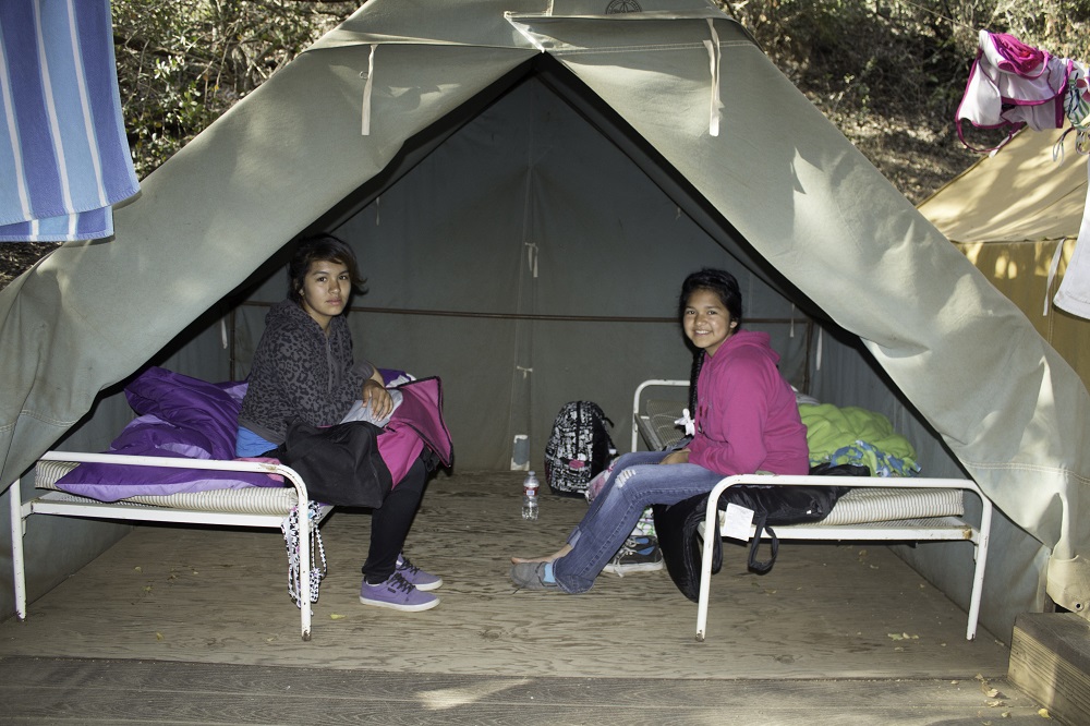 Oak Creek Intermediate students occupy their tent cabins in Catalina 2013 - Photo Credit Virginia Lazar
