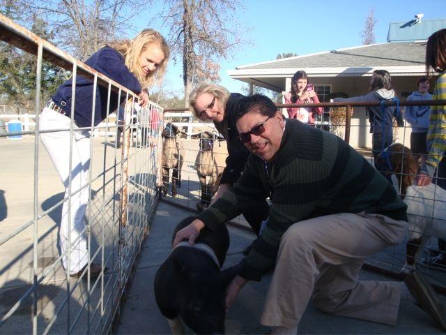 Rivergold Visited By YHS Ag Dept. Pictured is Assistant Superintendent Jim Monreal