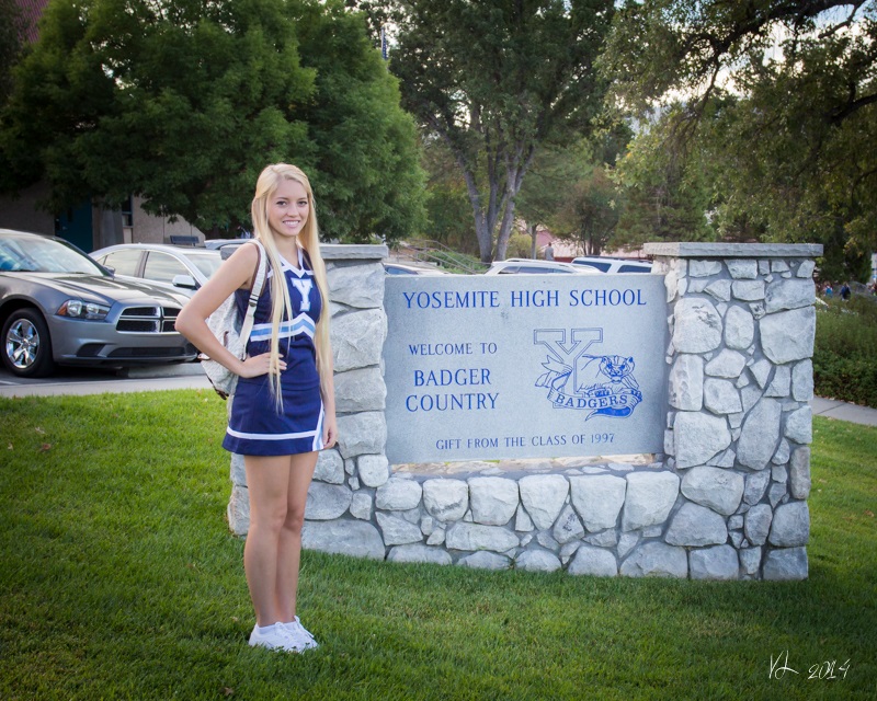 Junior class cheer squad member Brandy DiFiore - photo by Virginia Lazar