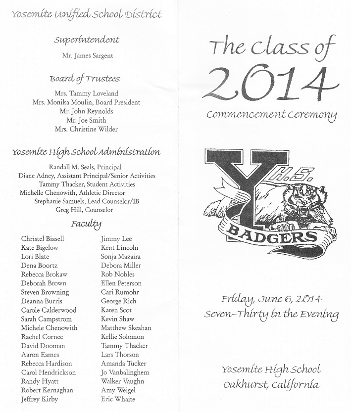 Grad 2014 program cover