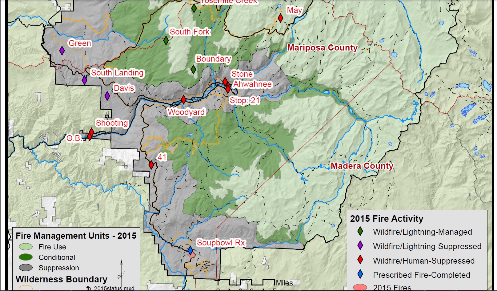 Yosemite fires map 2