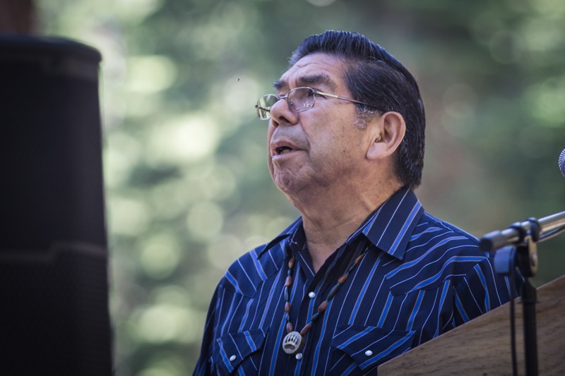 Yosemite Grant Act Anniversary 2014 - Tribal Elder Les James of the American Indian Council of Mariposa County - photo credit Virginia Lazar