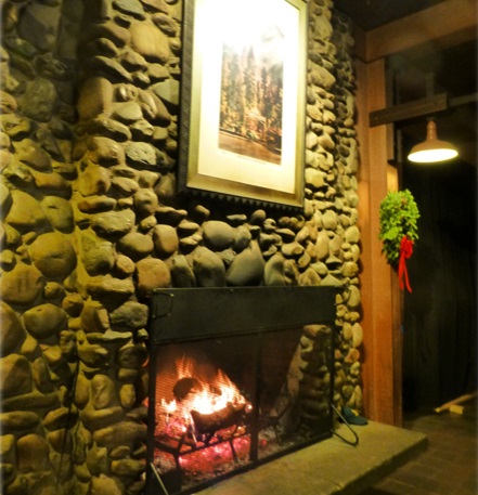 Yosemite Holiday Craft Bazaar 2014 stone fireplace - photo by Candace Gregory