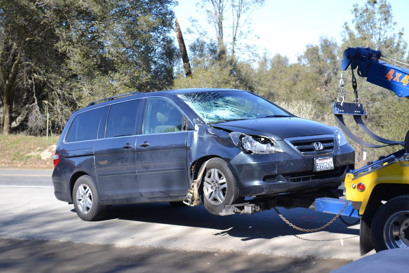 Honda mini-van involved in fatal skateboard accident
