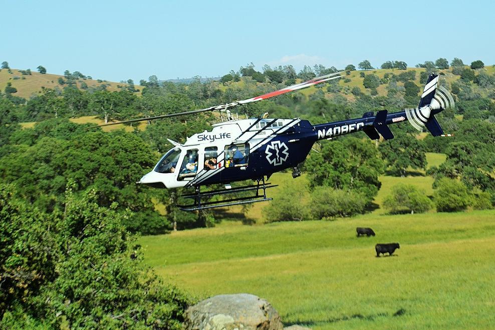 SkyLife Helicopter airlifts accident victim