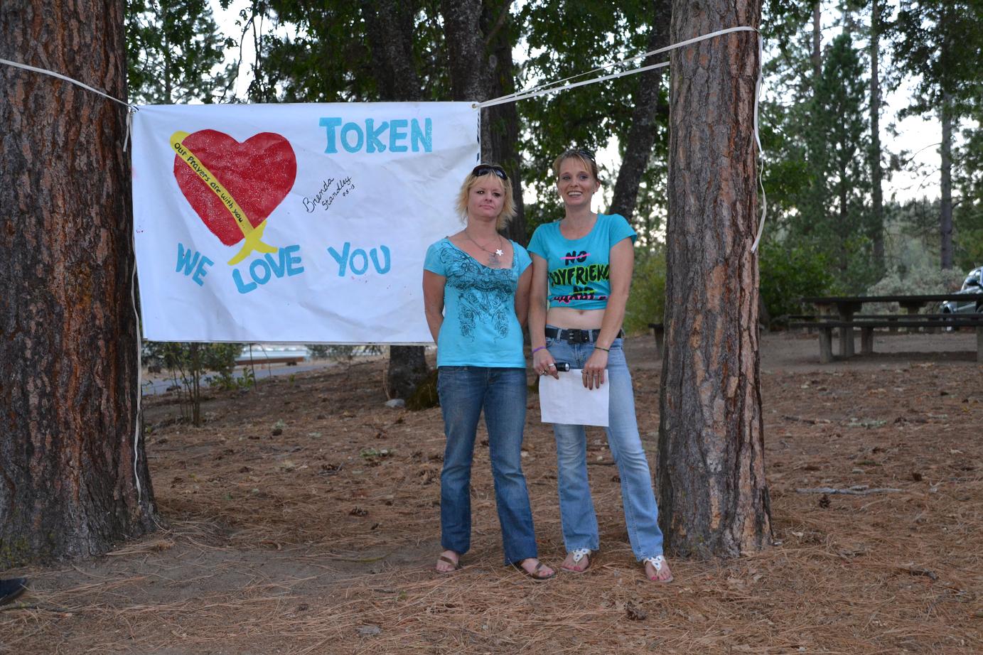 Stacie Grogan and Brenda Standley at Token Adams Vigil