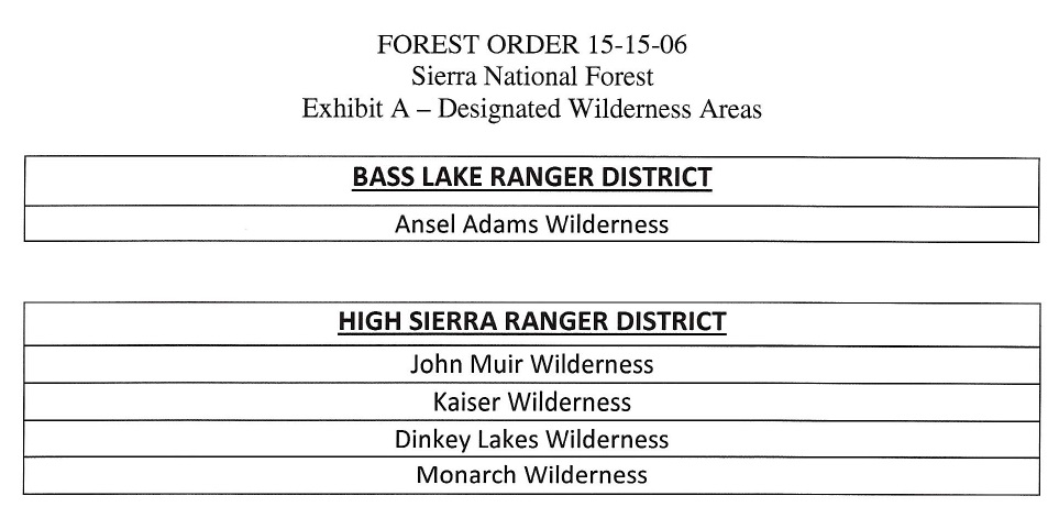 Wilderness Designations