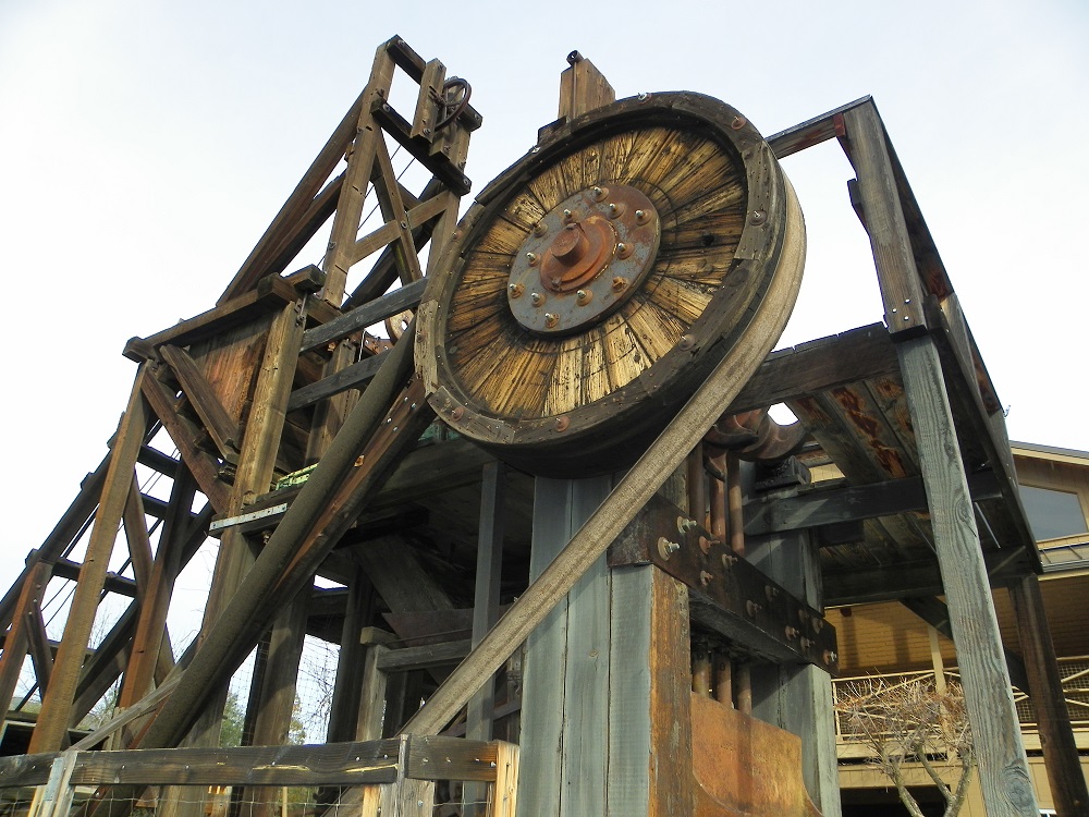 Historic stamp mill 5,000 lb - Mariposa Museum - photo by Kellie Flanagan 2014