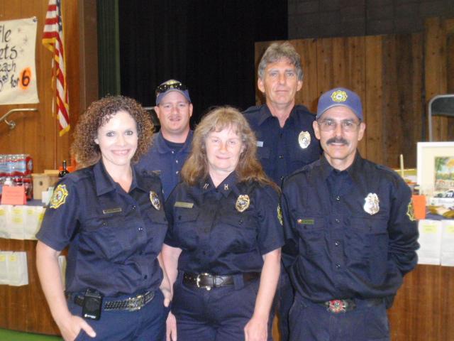 North Fork Volunteer Firefighters Rachel Rivera Quentyn Brown Station Captain Diann Miller Jere Miller and Augie Capuchino