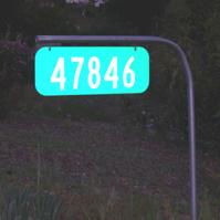 Reflective address sign - photo Ahwahnee Volunteer Fire Dept