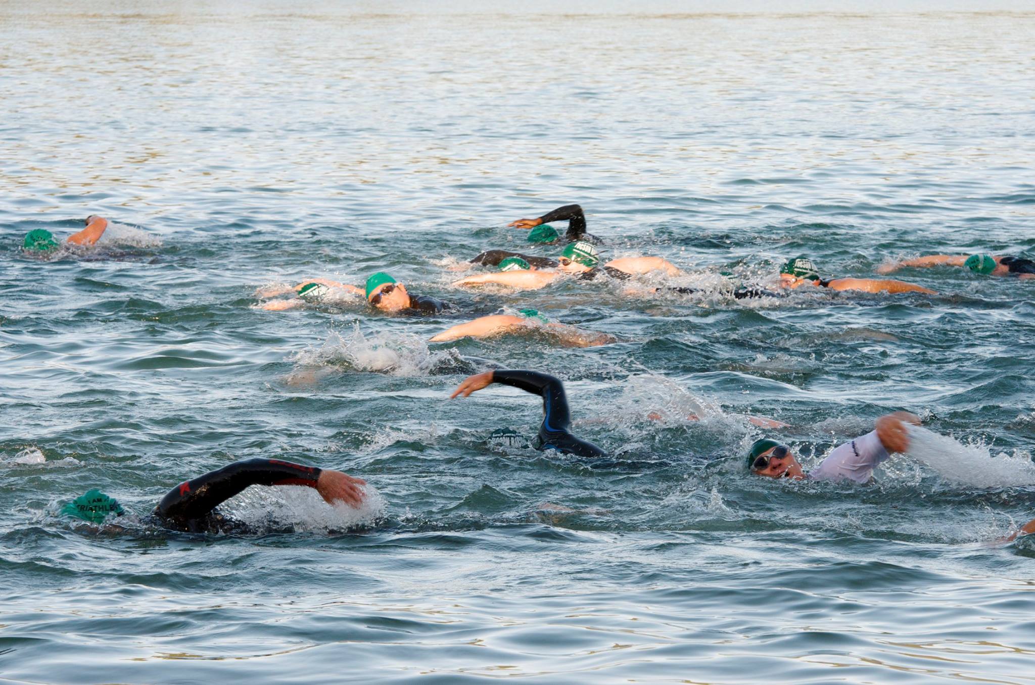 Swimmers compete in Bass Lake Tri - photo by Monique Wales