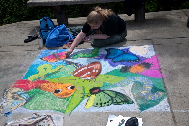 Mariposa Butterfly Festival - Chalk Art - Photo courtesy of Charles Phillips Stone Creek Gallery Mariposa