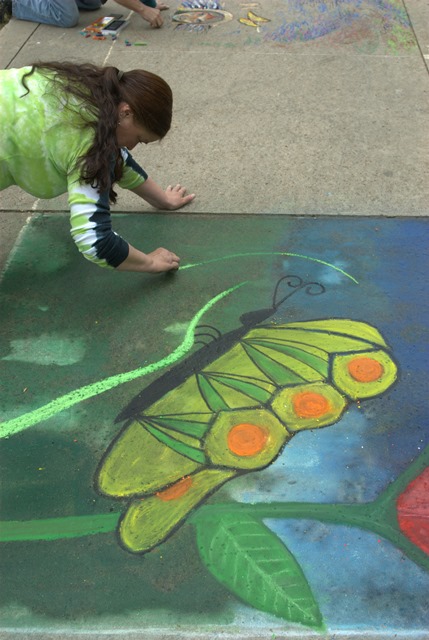 Mariposa Butterfly Festival - Chalk Art CU - Photo courtesy of Charles Phillips Stone Creek Gallery Mariposa