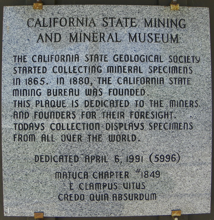Granite marker for museum