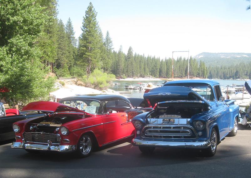 55 Chevy and 50s Chev truck