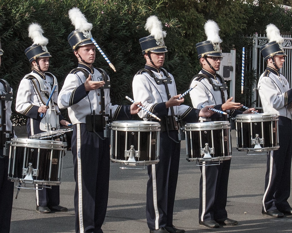 Yosemite High School Advanced Percussion Ensemble performs during 2013 Patriot Day - Photo by Virginia Lazar