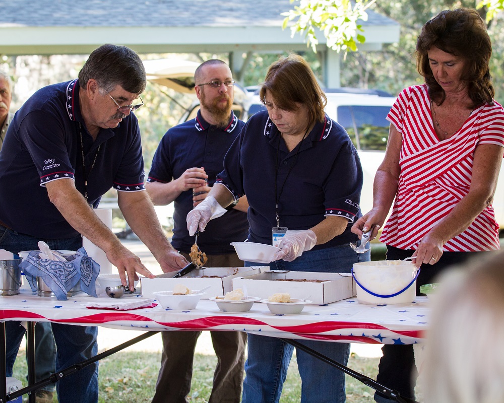 Sierra Tel Safety crew serves pie and ice cream after Patriot Day ceremony 2014 - photo by Virginia Lazar