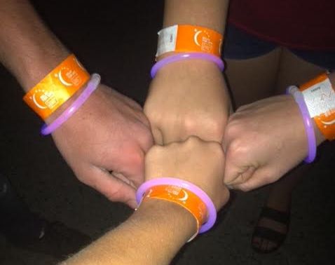 Walkers were given Relay wristbands and glowing bracelets -- Courtesy of Clara Briley
