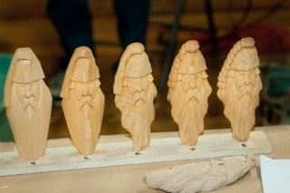 Carved faces